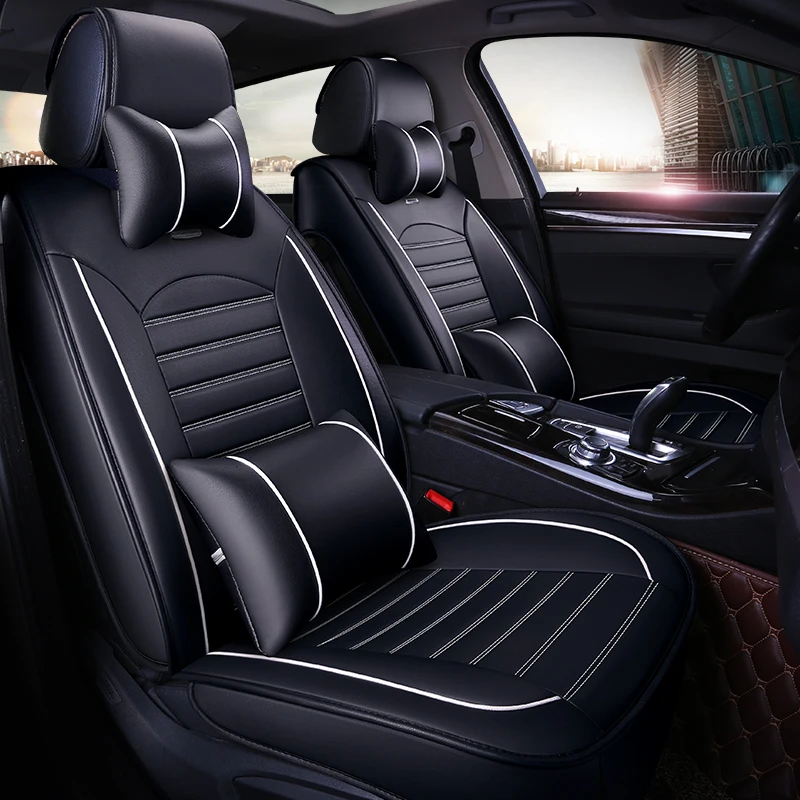 GEEAOK Leather Car Seat cover For BMW  e39 AUDI FORD FOCUS TOYOTA LADA KIA hyundai skoda peugeot auto accessories car styling