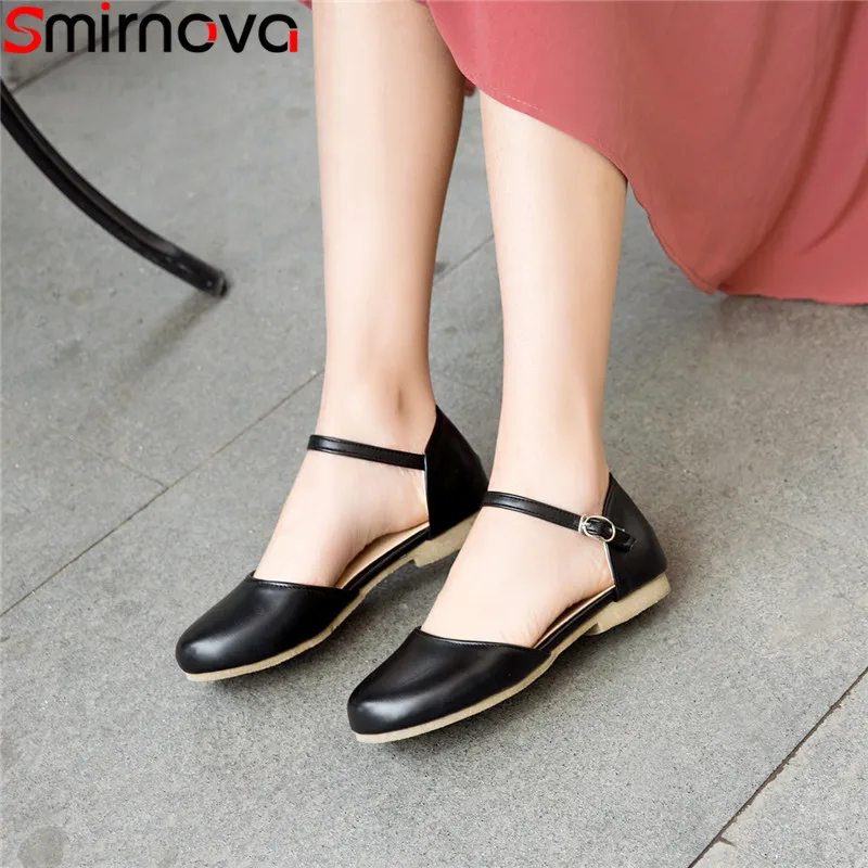 

Smirnova big size 33-43 fashion flat shoes buckle casual comfortable ladies shoes spring autumn flats women mary janes shoes