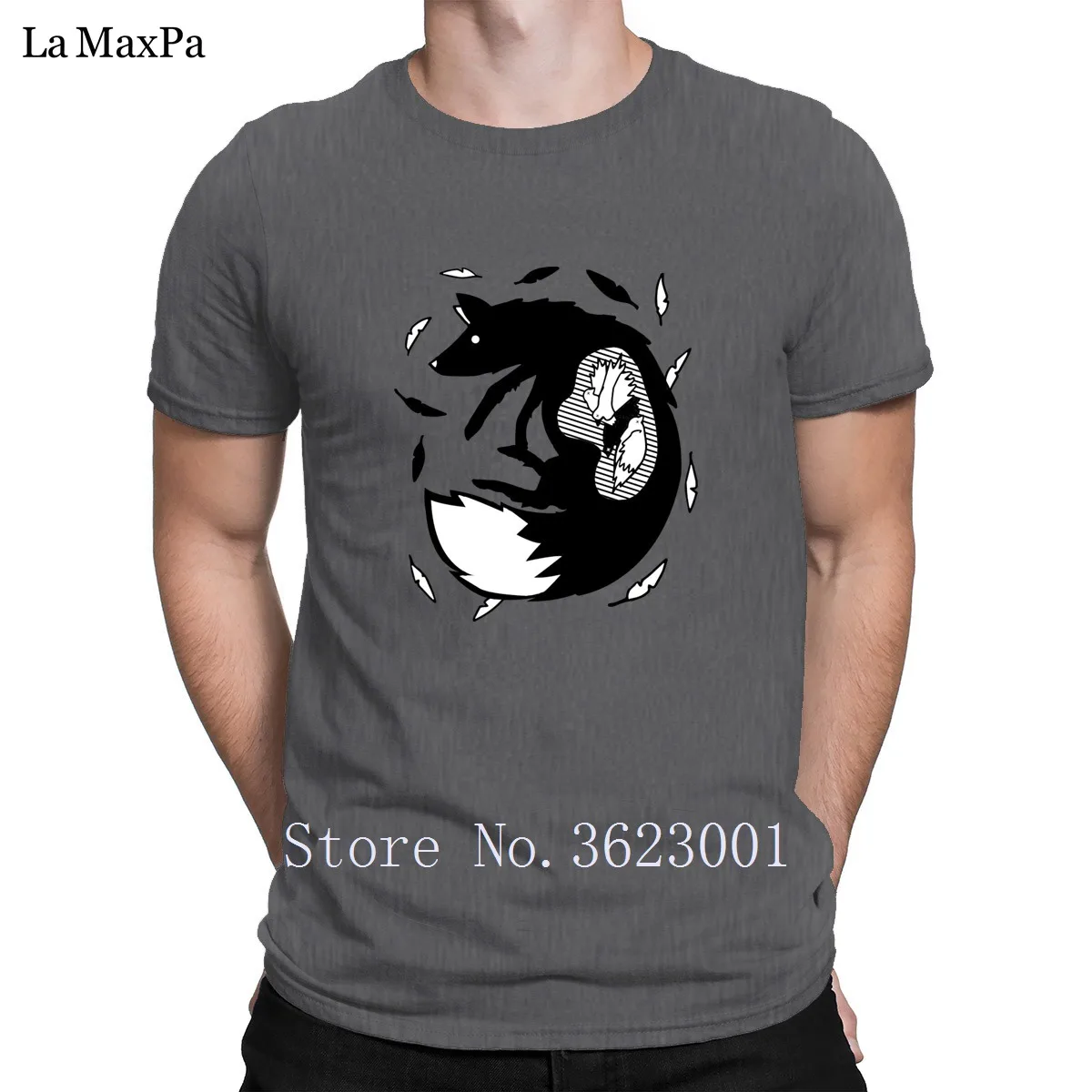 Classic Tshirt For Men All You Can Eat Hungry Fox Animal Art Tee Shirt Man Male T Shirt Funky Men's T-Shirt Cotton Crazy