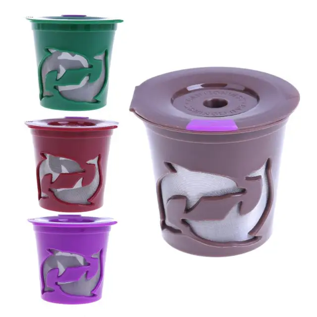 Best Price 4pcs/Set Coffee Filters for K-Cup Reusable Handmade Coffee Filter Tool Kitchenware 53ml Suitable for KEURIG 2 and 1 Series