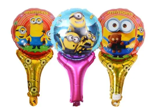 

cartoon minions Blow rod blow stick balloons foil balloons party supplies decoration kids cheering sticks wedding decoration