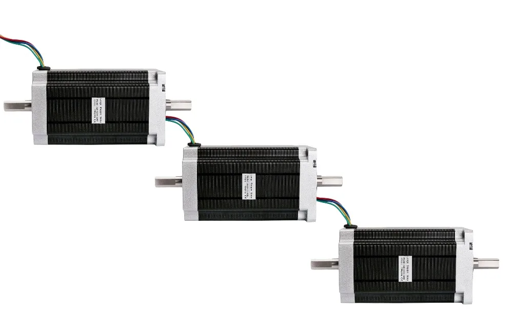 EU Free!CNC LONGS 3pcs Nema 34 Stepper Motor 34HS5435C 02B2 Dual Shaft