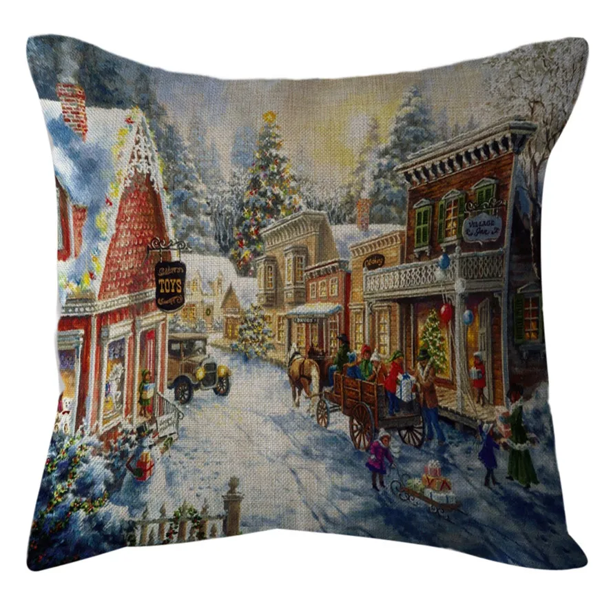 جديد الكرتون غطاء الوسادة 45x45 سنتيمتر 1 قطعة عيد الميلاد مكتب وسادة أريكة مربع رمي ديكور المنزل المخدة 30