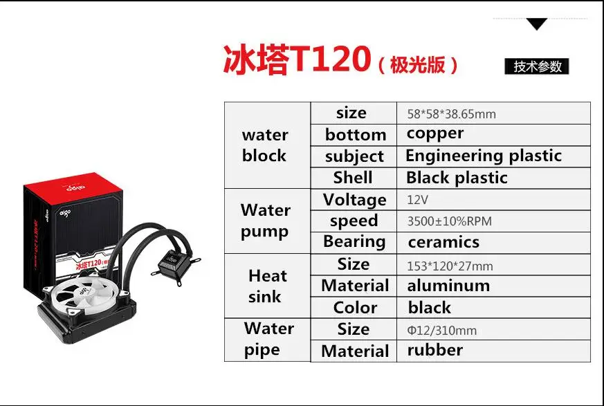 Чехол для ПК darkFlash Aigo с водяным охлаждением, вентилятор для компьютера, процессор T120/240, кулер для воды, интегрированный радиатор для водяного охлаждения Intel/AMD