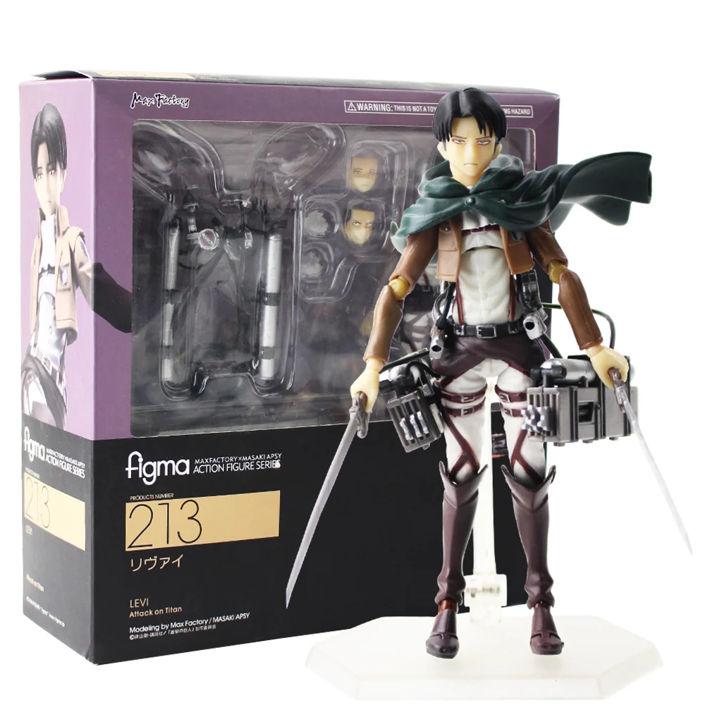 

14cm Attack on Titan Rivaille Figma PVC Action Figure Model Toy
