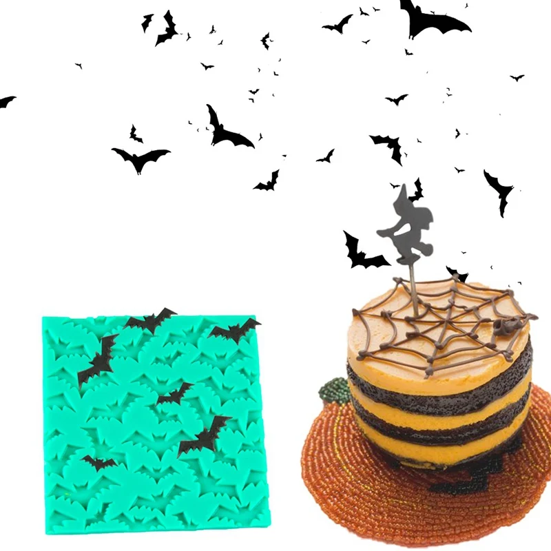 

Halloween Bat Shape Silicone Cake Mold, Bakeware Mould For Chocolate Jello DIY Fondant Cake Decoration Tools 2019
