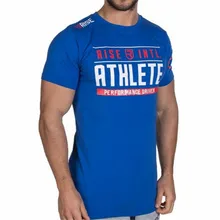 Mens Brand gyms t shirt Fitness Bodybuilding Crossfit Slim Cotton Shirts Men Short Sleeve workout male Casual Tees Tops clothing