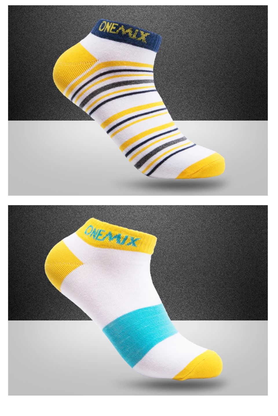 Onemix мужские спортивные носки для женщин из чистого хлопка, 7 пар/лот, 7 дней для бега, ходьбы, пробежек, случайных цветов
