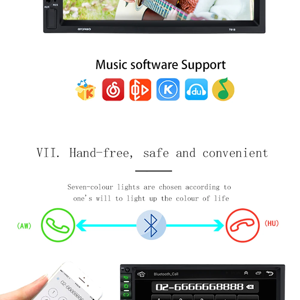Универсальный Android 9,1 2G+ 32G автомобильный радиоприемник 2 Din, Gps, Bluetooth(голубой зуб) Авто радио мультимедиа аудио стерео 2 Din Bluetooth USB TF FM 45
