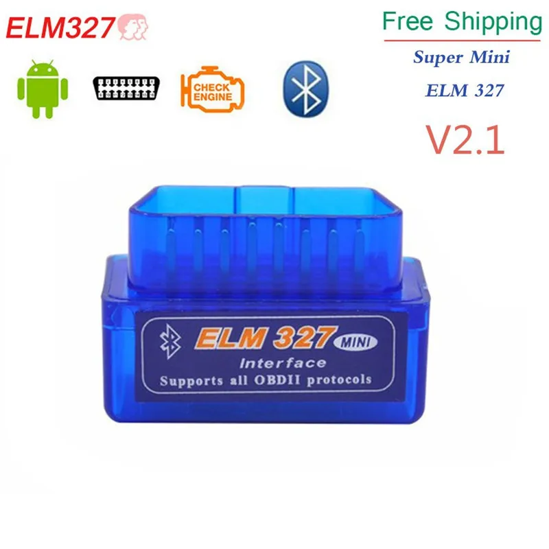 Super Mini Elm327 Bluetooth OBD2 V1.5V2.1 Elm 327 OBD 2 Car Diagnostic-Tool Scanner Elm-327 OBDII Adapter Auto Diagnostic Tool