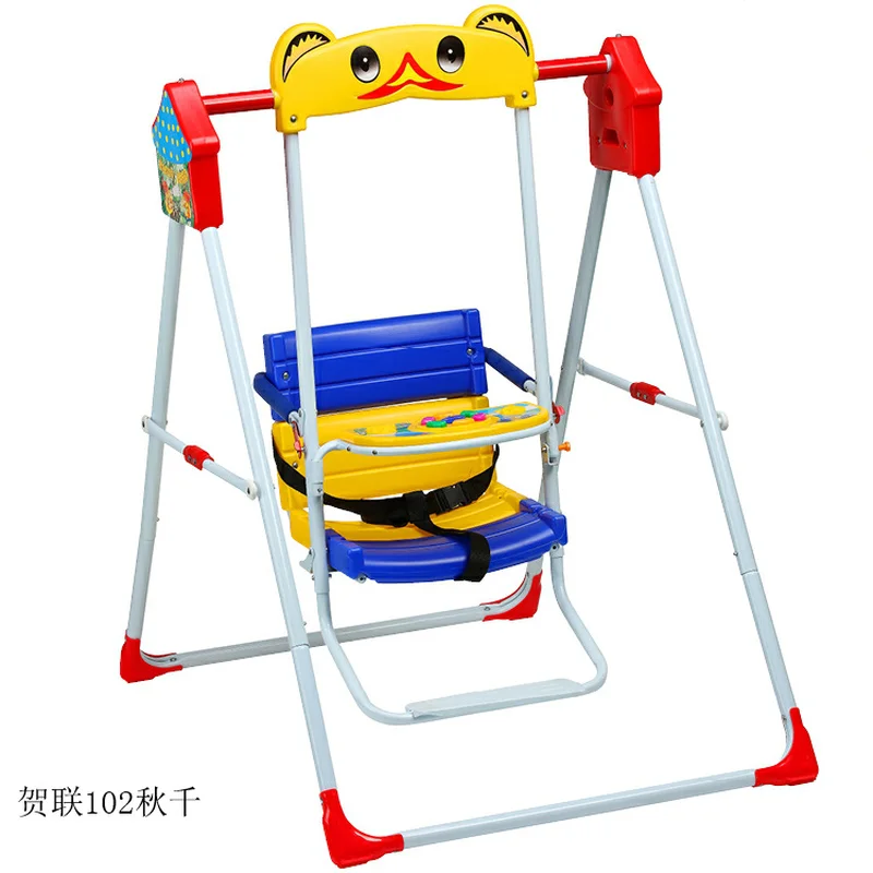 

Metal Pipe Folding Baby Swing with Music Rocker Multi-functional Baby Swing Chair Indoor and Outdoor Swing for 0-36 Months Baby