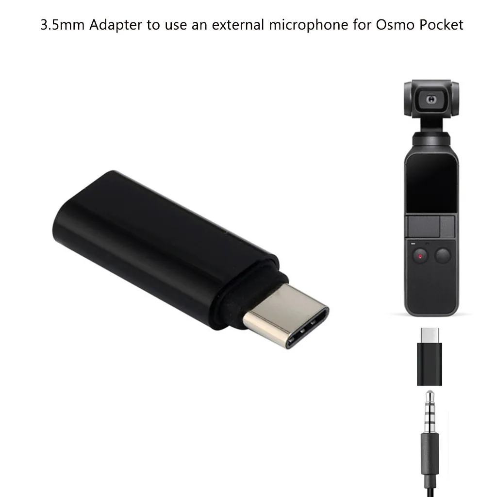 

Binmer Type C USB C to 3.5mm Audio Adapter Headphone Adapter Splitter for External Microphone for Osmo Pocket Drop.3.27