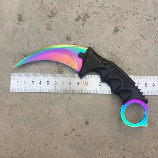 CSGO счетчик Strike Karambit Machetes нож из нержавеющей стали лезвие с пластиковой ручкой инструменты для кемпинга Лидер продаж