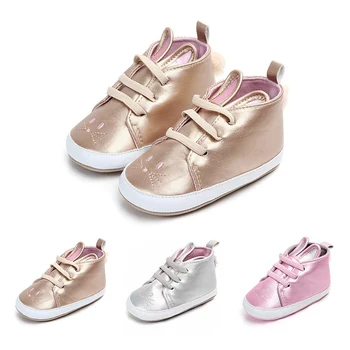 

Rabbit Baby Shoes Cute Cartoon Baby Girl Shoes 12PCS/lot Lazy Silicone Baby shoes first walk leather