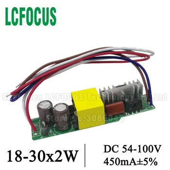 

2pcs 6W 40W 48W 54W 60W LED Driver 18-30x2W 450mA 54-100V Lighting Transformers For Flat Panel Light For 2W Light Beads