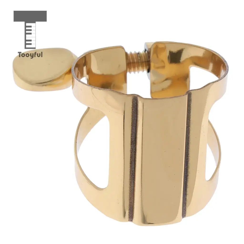Gold Metal Soprano Sax Saxophone Mouthpiece Ligature Clip for Wind Instrument Parts