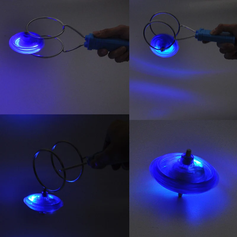 Flashing Led Spinning Top Magnetic Gyro Wheel Track Toy Children Gift S1 