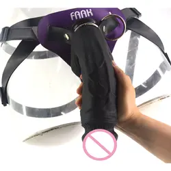 FAAK страпон дилдо силиконовый огромный реалистичный пенис на ремень кожаный ремень Регулируемый секс-игрушки Лесбиянки дрочить флирт