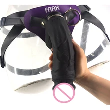 FAAK strapon dildo silicone huge realistic penis on strap leather belt adjustable sex toys lesbian masturbate flirting sex shop faak silicone strapon dildo with suction cup realistic penis sex toys for women lesbian masturbate flirt sex products adult game