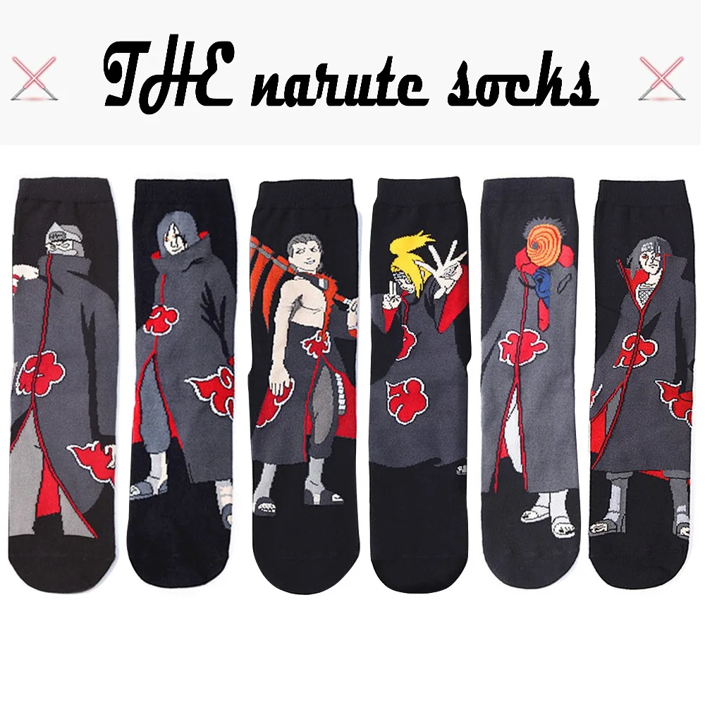 

Anime Naruto Series Cosplay Socks Naruto Cotton Cartoon Socks Personality Tide Socks Men Calcetines Casual Funny Sock Meias Sox