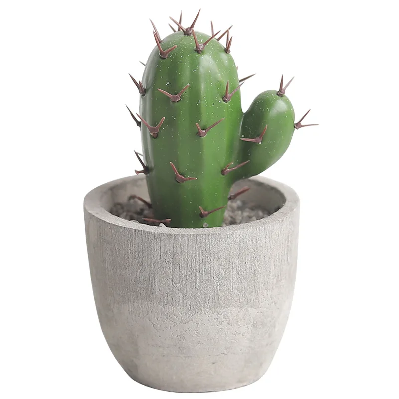 

Artificial Succulent Plant Bonsai Cactus Mini Potted Plants Writing Desk Decoration Fake Plastic Plant For Home Decor