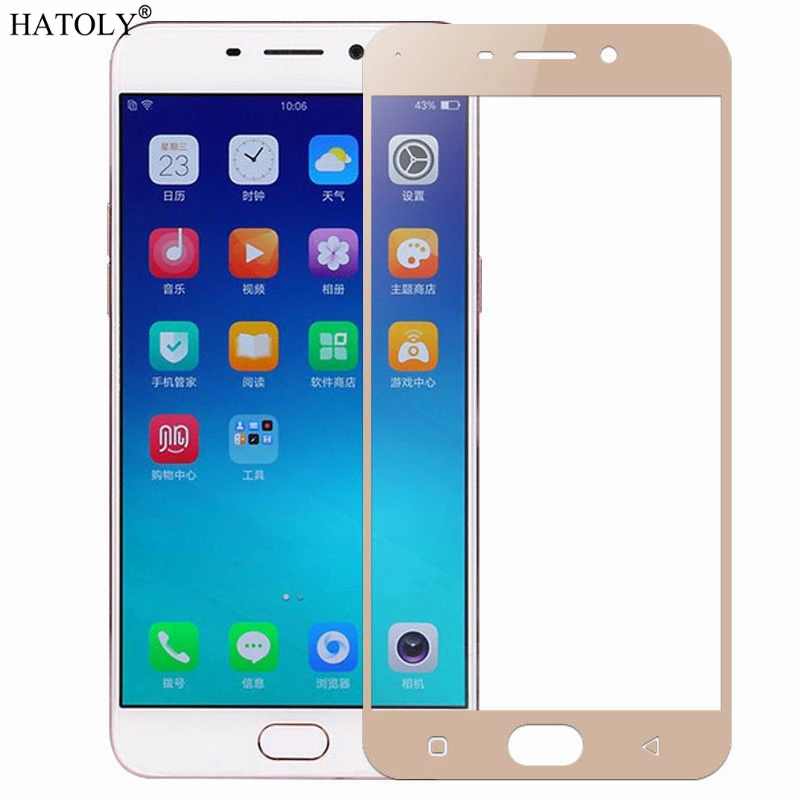 Закаленное стекло для OPPO R9 2 шт. Защита экрана F1 Plus полное покрытие R9T R9M 3D пленка с
