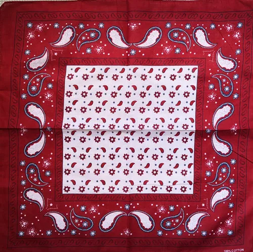 New Unisex Square scarf Hip Hop Red Paisley Bandana Headwear hand kerchief Hair Band Scarf Neck Wrist Wrap Band Headtie Gift