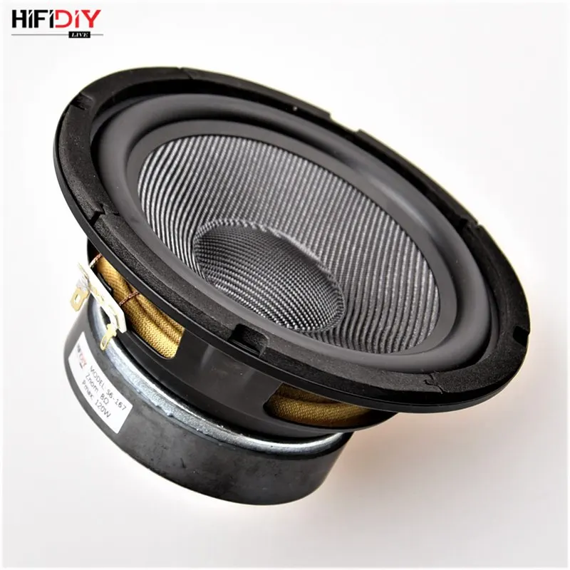 HIFIDIY LIVE HIFI колонки DIY 6 дюймов 6," Midbass НЧ динамик 8 Ом 100 Вт из стекловолокна Вибрационный таз громкоговоритель S6-167