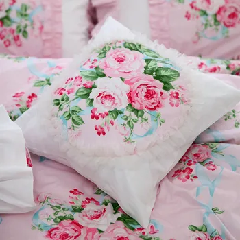 

Top lace decorative pillowcase European beautiful cushion cover bed pillow case garden princess cushions cute pillow coussin