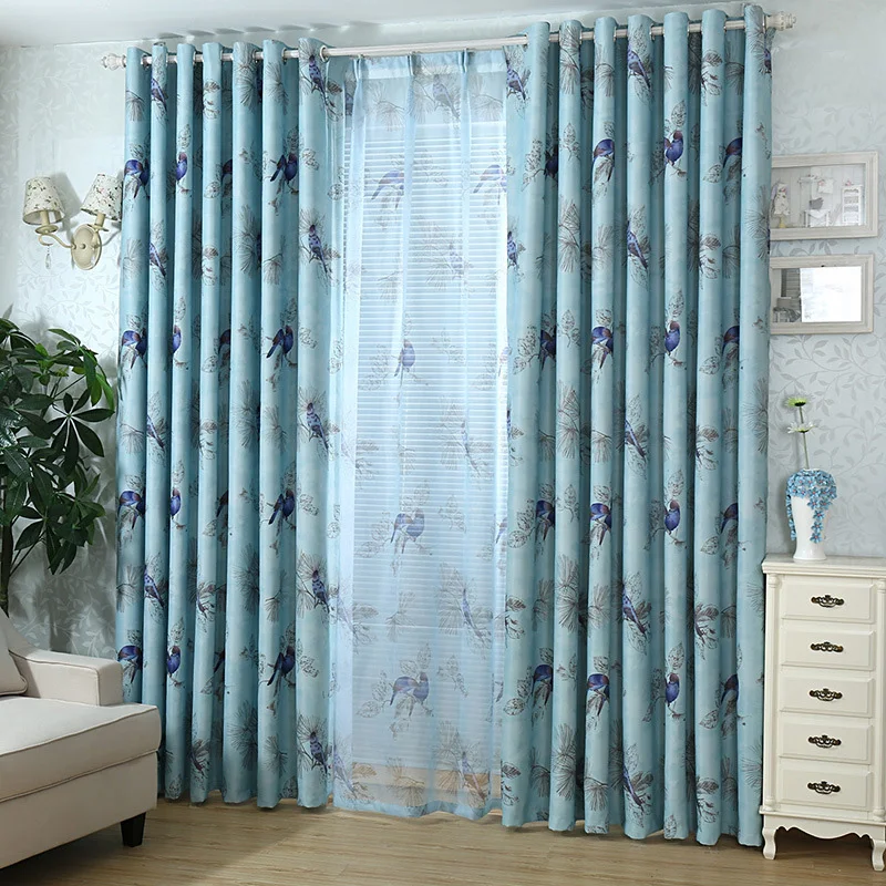 Cortinas de país de impresión de pájaros Vintage para sala de estar dormitorio decorativo cortinas de cocina tratamientos de ventana estilo rústico Cortinas de país de impresión de pájaros Vintage para sala de estar dormitorio decorativo cortinas de cocina tratamientos de ventana estilo rústico
