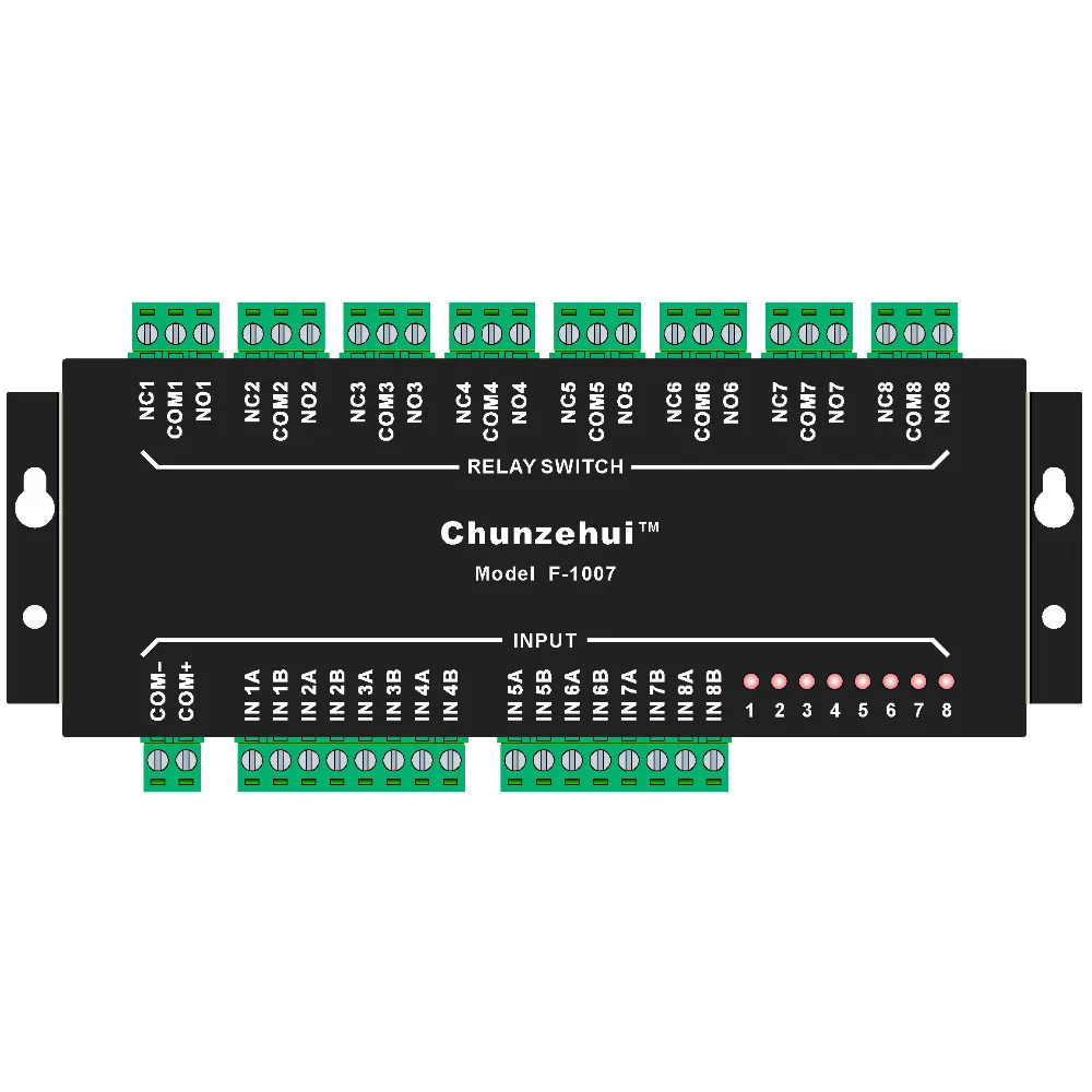 

Aluminum Enclosure Passive 8 SPDT Power Relay Module, AC or DC 24V.