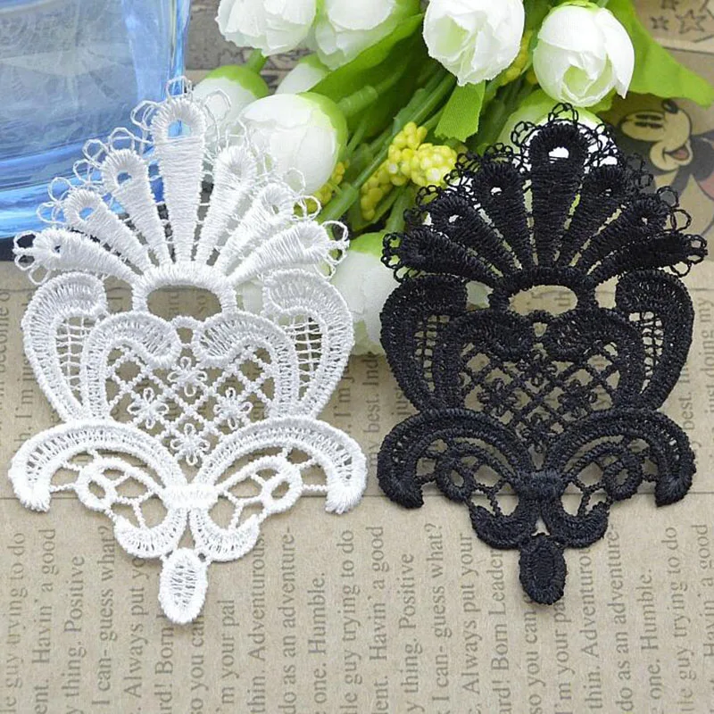 5Pcs 10.5X6cm Fabric Decals Water Soluble Lace Accessories Lace