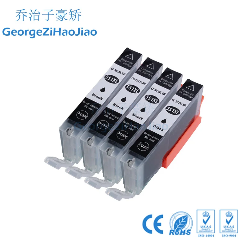 

4PCS 550XL Compatible 550 551 XL Ink Cartridge Replacement for Canon PGI-550XL PGI550 PGI 550 for PIXMA IP7250 MG5450