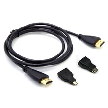 MAHA 3 в 1 HDMI к Mini& Micro HDMI V1.4 конвертер Кабель-адаптер черный, 0,5 м/1 м/2 м/3 м/5 м