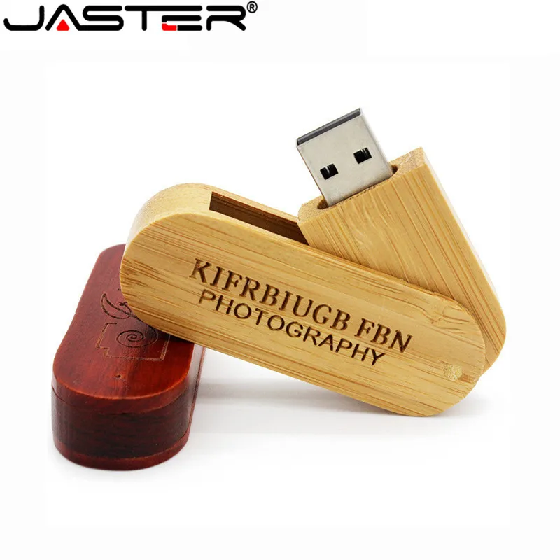 Деревянный портативный USB флэш накопитель JASTER с логотипом под заказ 4 ГБ 8 16 32 64 U