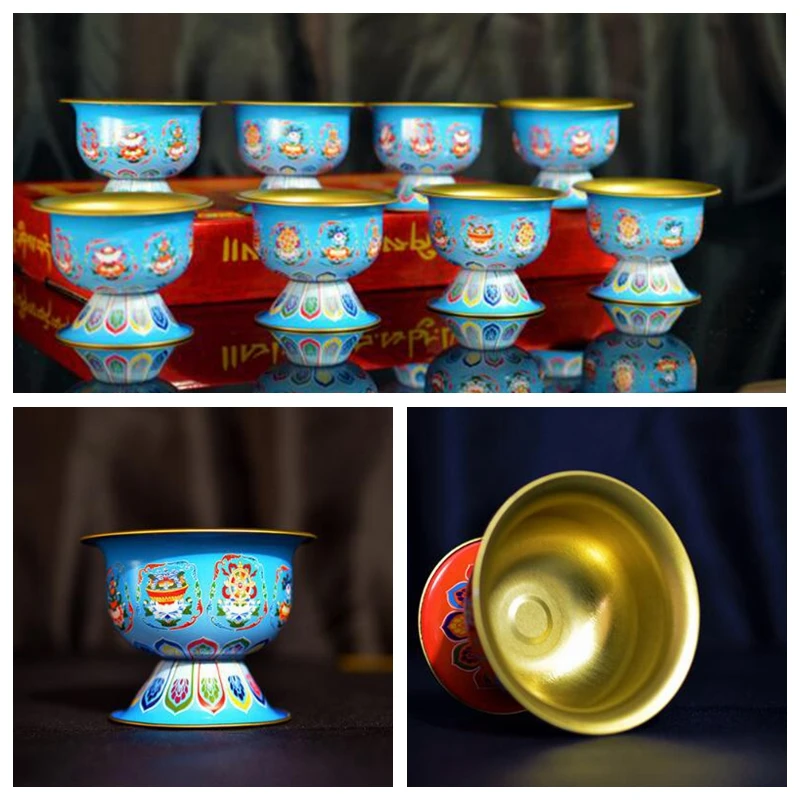 

1pcs Tibet Tibetan Buddhist Offering Alloy Buddha Charity Cup Water Bowl Divine Focus Ritual Water Supply KYY8563