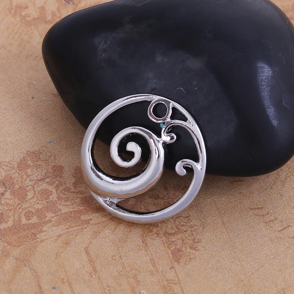

Doreen Box Zinc Based Alloy Charms Wave Silver Tone Fashion DIY Jewelry Making Wave Series 20mm( 6/8") Dia, 10 PCs