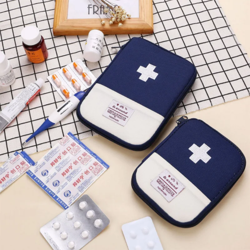 Портативная сумка для лекарств, для путешествий, аптечка для первой помощи, для дома, маленькая медицинская коробка для хранения, посылка для лекарств, чехол для таблеток для экстренного выживания