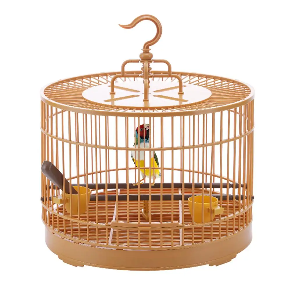 

Bird Feeding Cage Breathable Bird Carrier Parrot Retro Round Travel Cage For Small Birds Mini Hanging House Pet Supplies