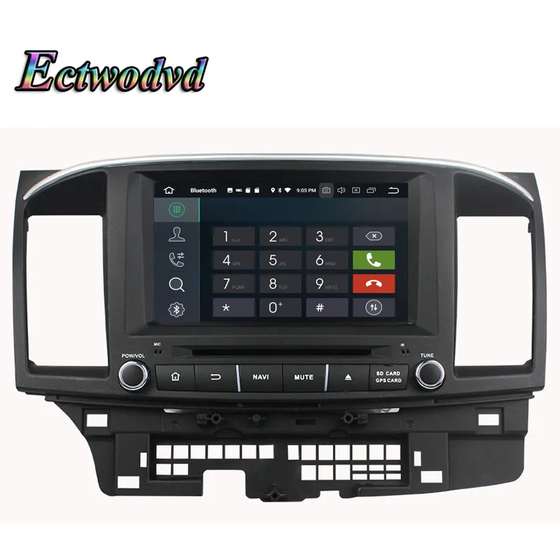 Flash Deal Ectwodvd Octa Core 4G RAM 64G ROM Android 9.0 Car Multimedia DVD Player GPS HeadUnit for MITSUBISHI LANCER 2006-2012 9