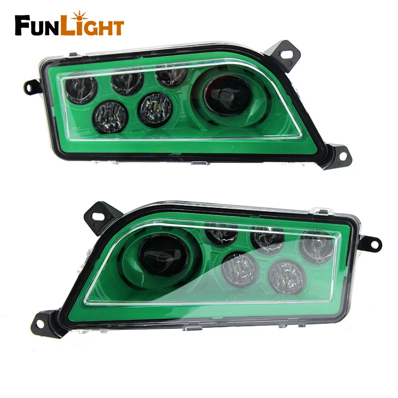 Auto Accessories ATV Green LED CREE Headlight kit for Polaris RZR 900 XP 1000