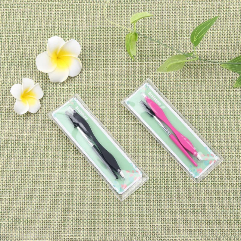 Brainbow 2pcs/Pack Eyes Makeup Tools Set&Kit Double Ends Eyebrow Tweezer Hair Remover Eyebrow Makeup Brush Eyes Beauty Essential Brainbow 2pcs/Pack Eyes Makeup Tools Set&Kit Double Ends Eyebrow Tweezer Hair Remover Eyebrow Makeup Brush Eyes Beauty Essential