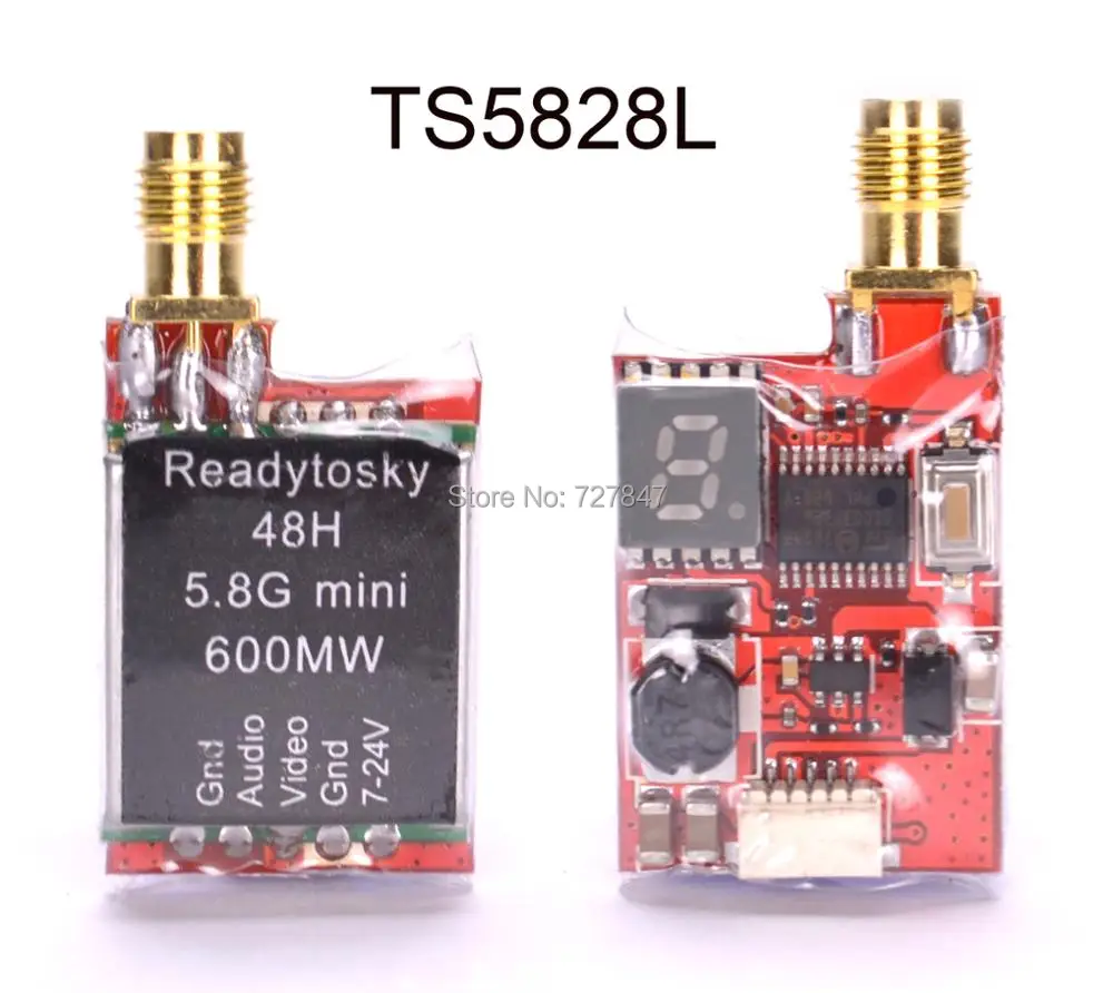 Миниатюрный FPV передатчик с радиатором для гоночного дрона 5 8G 48 каналов TS5828/TS5828L