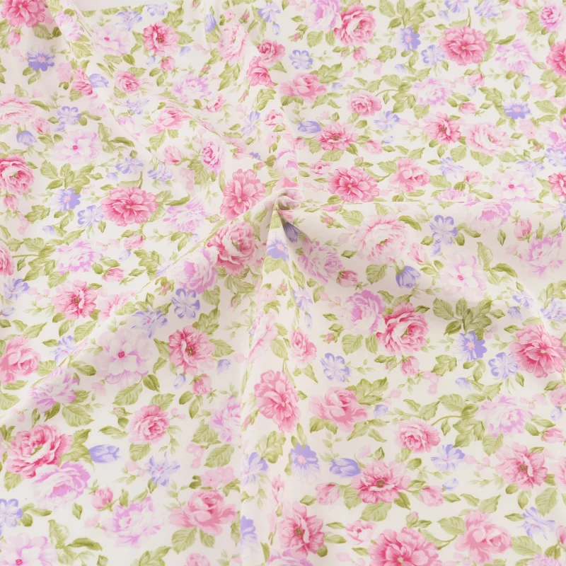 Teramila ткань розовая хлопковая одежда для постельного белья пестрая стеганая