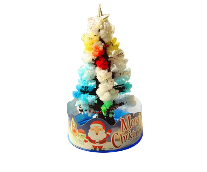 

iWish 2019 2PCS 10x6cm DIY Visual Multicolor Magical Grow Christmas Trees Magic Growing Paper Tree Japan Kids Toys For Children