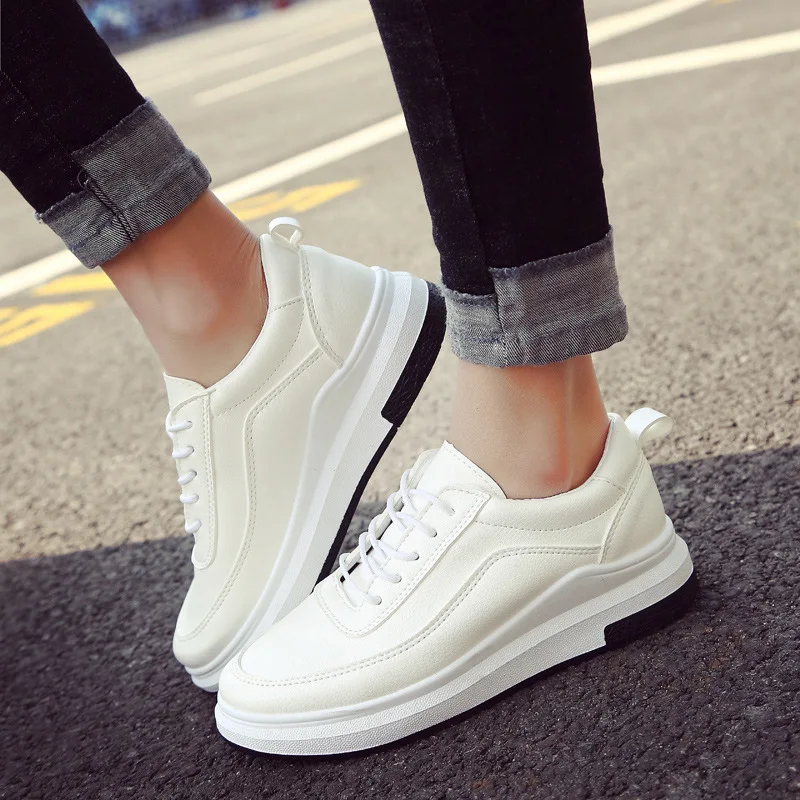 

Arder Girl White Shoes Woman Thick female Mode Women Shoes Allmatch Tide Bottom Students Sports Skateboarding Shoes