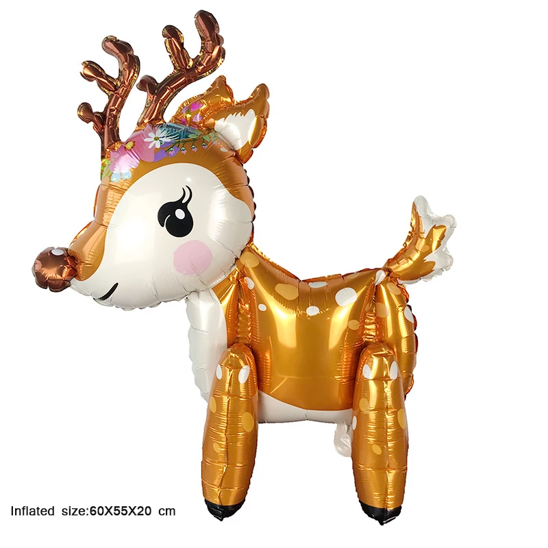 

1pcs 60X55SX20cm 3D assembled three-dimensional elk balloons Globos birthday party decorations kids Wedding deer ballon Globos