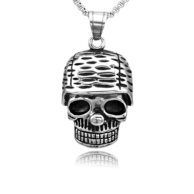 

CHIMDOU Halloween Gift Mummy Skull Pendants & Necklace Stainless Steel Link Chain For Men,skull necklaces,schedel kettingen