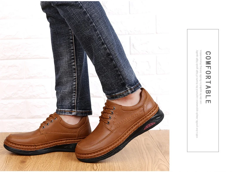 Высококачественные мужские ботинки из натуральной кожи; водонепроницаемые осенние ботильоны ручной работы на платформе; Мужская обувь для работы