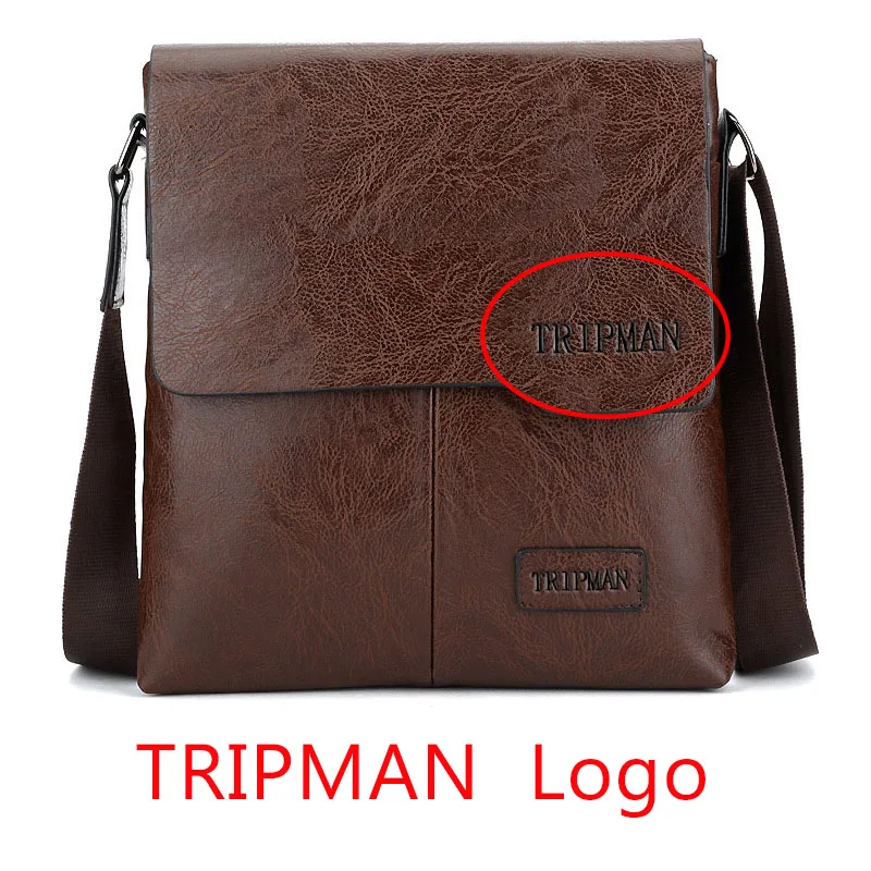 Специальное предложение кожаная сумка через плечо модная деловая сумка через плечо портфель KSL525M - Цвет: TRIMANBrown